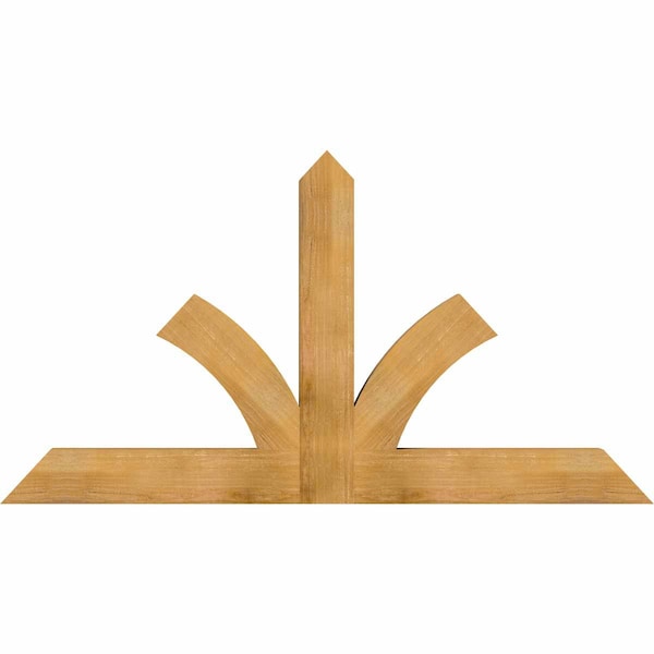 Ekena Millwork Richland Rough Sawn Timber Gable Bracket, Western Red Cedar, 72"W x 39"H x 4"D x 6"F, 13/12 Pitch GBW072X39X0406RIC00RWR - main